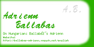 adrienn ballabas business card